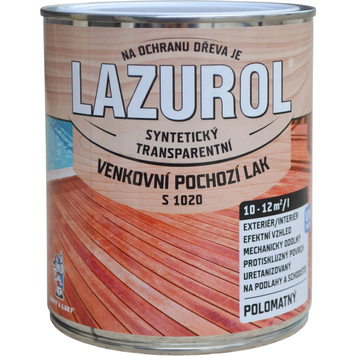 Лак уретановий LAZUROL S1020, 0,75 л, безбарвний, напівматовий 8595073027129 фото
