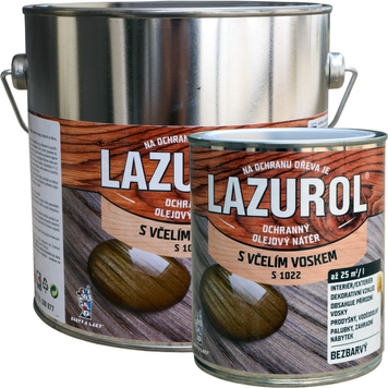 Масло-віск для деревини (з бджолиним воском) LAZUROL S1022, 0,75 л, безбарвний, матовий 8591235041057 фото