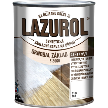 Ґрунтовка для вікон та дерева LAZUROL OKNOBAL Z&Aacute;KLAD S2060, 0,6 л, білий 8591235039412 фото
