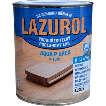 Акрилова-уретановий лак для дерев'яних підлог LAZUROL AQUA P UREX V1301, 0,6 л, прозорий, глянсовий 8591235058024 фото