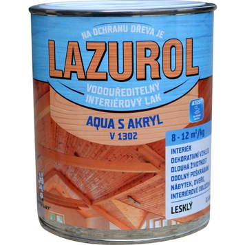 Акриловий лак для дерева LAZUROL AQUA S AKRYL V1302, 0,6 л, глянсовий 8591235057980 фото